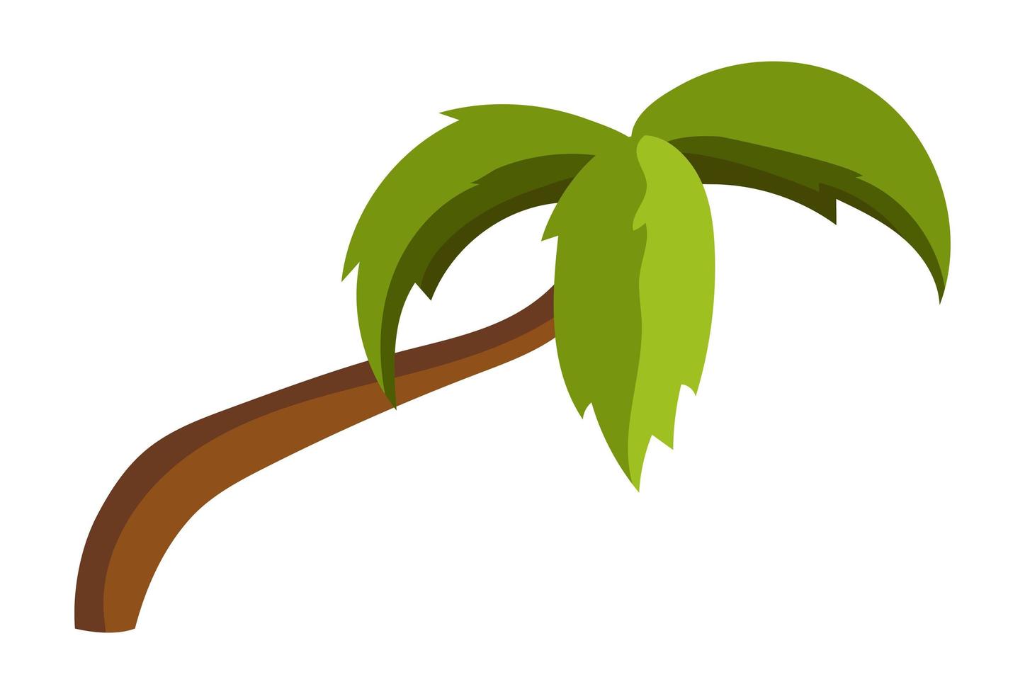 abstracte groene palmboom geïsoleerd op een witte achtergrond - vector