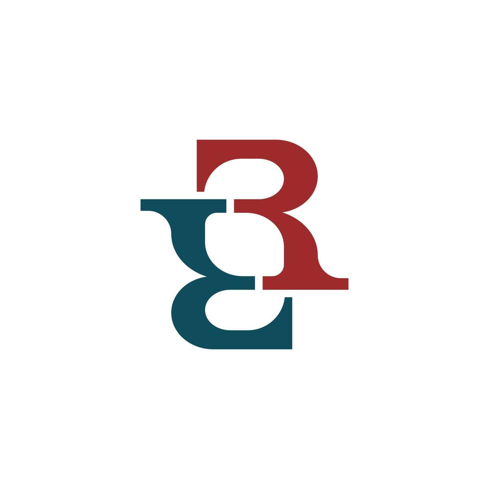 artistieke letter dubbele r of s eerste logo ontwerpsjabloon vector