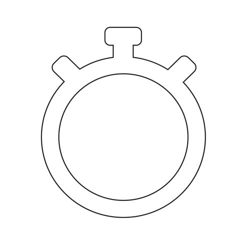 Teken van stopwatch pictogram vector