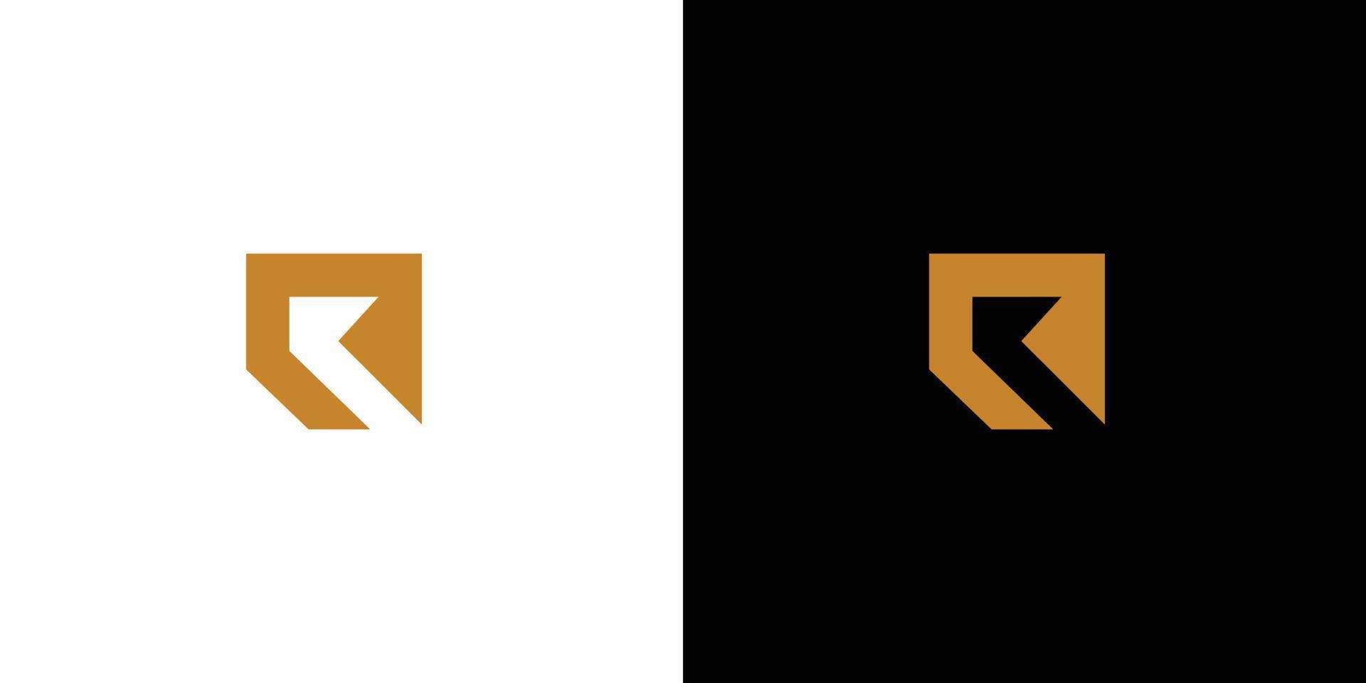 modern en verfijnd letter r initialen logo-ontwerp 2 vector