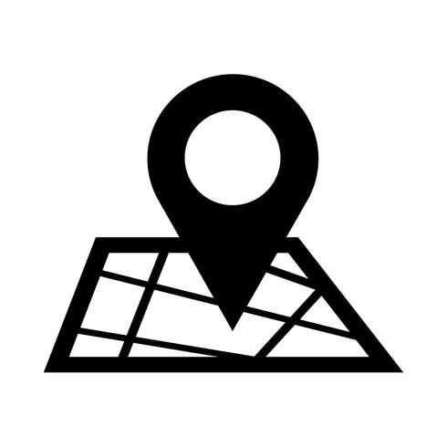 kaart aanwijzer gps pictogram vector