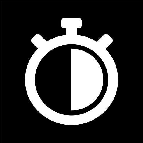 Teken van stopwatch pictogram vector