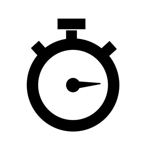 Teken van stopwatch pictogram vector