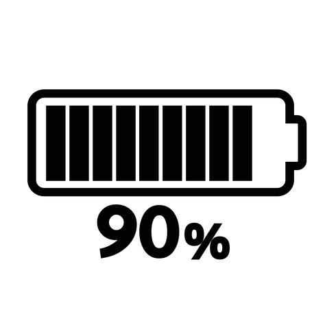 Teken van batterijpictogram vector