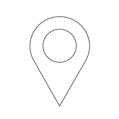 kaart aanwijzer gps pictogram vector