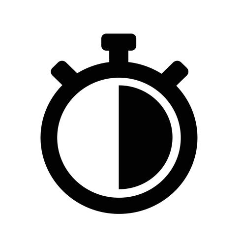 Teken van stopwatch pictogram vector