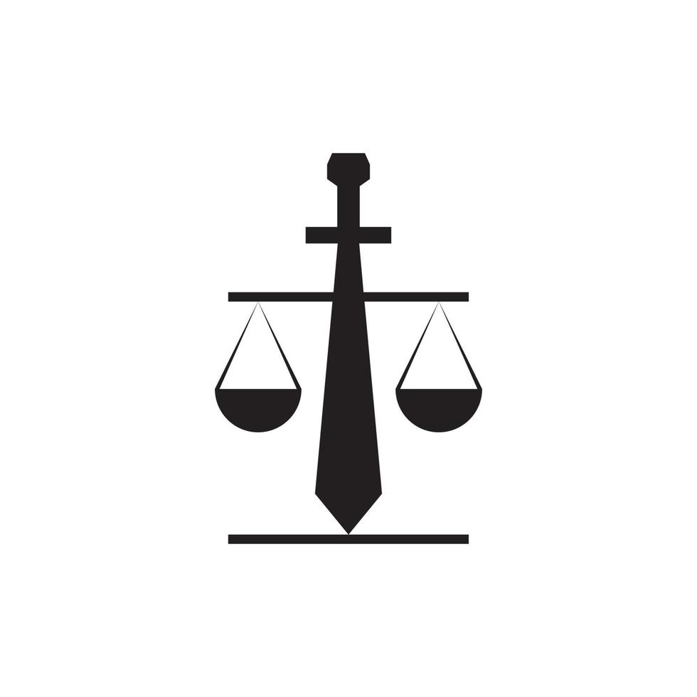 zwaard met justitie schaal logo ontwerp, vector grafisch symbool pictogram illustratie creatief idee