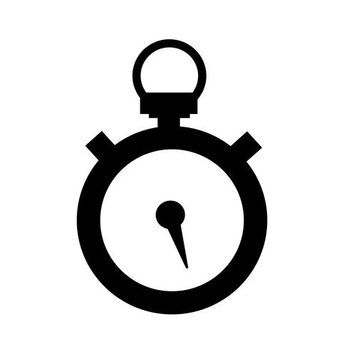 Teken van stopwatch pictogram vector