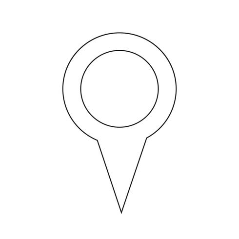 kaart aanwijzer gps pictogram vector