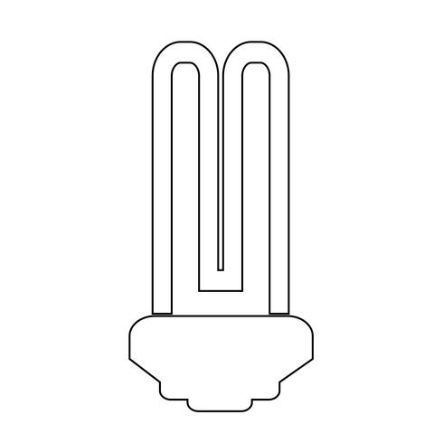 Teken van het pictogram van de lamp vector