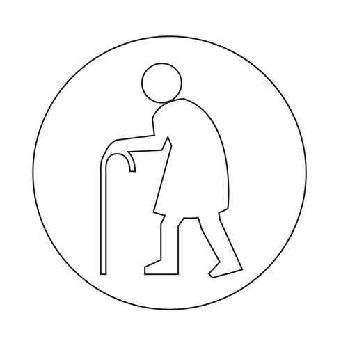 Oudere mensen pictogram vector