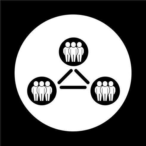 mensen netwerkpictogram vector