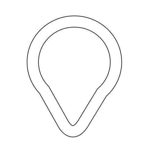 kaart aanwijzer gps pictogram vector