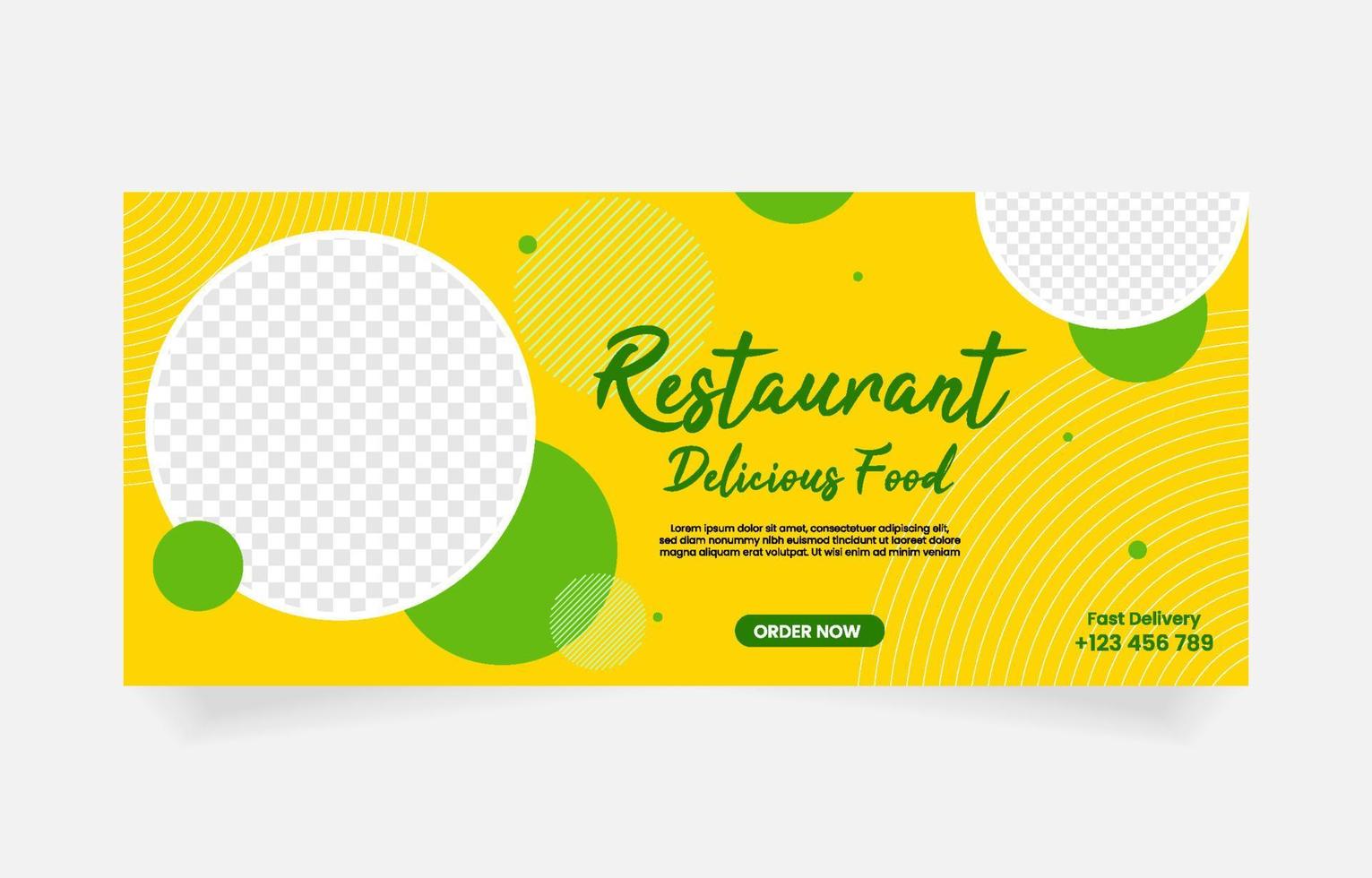 sjabloon voor spandoek eten restaurant vector