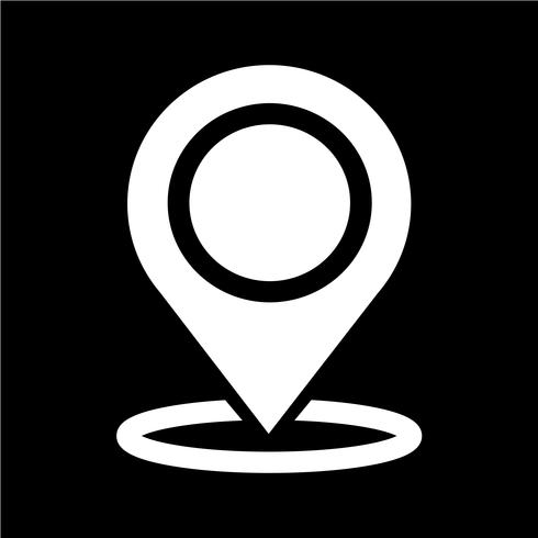 kaart aanwijzer gps pictogram vector