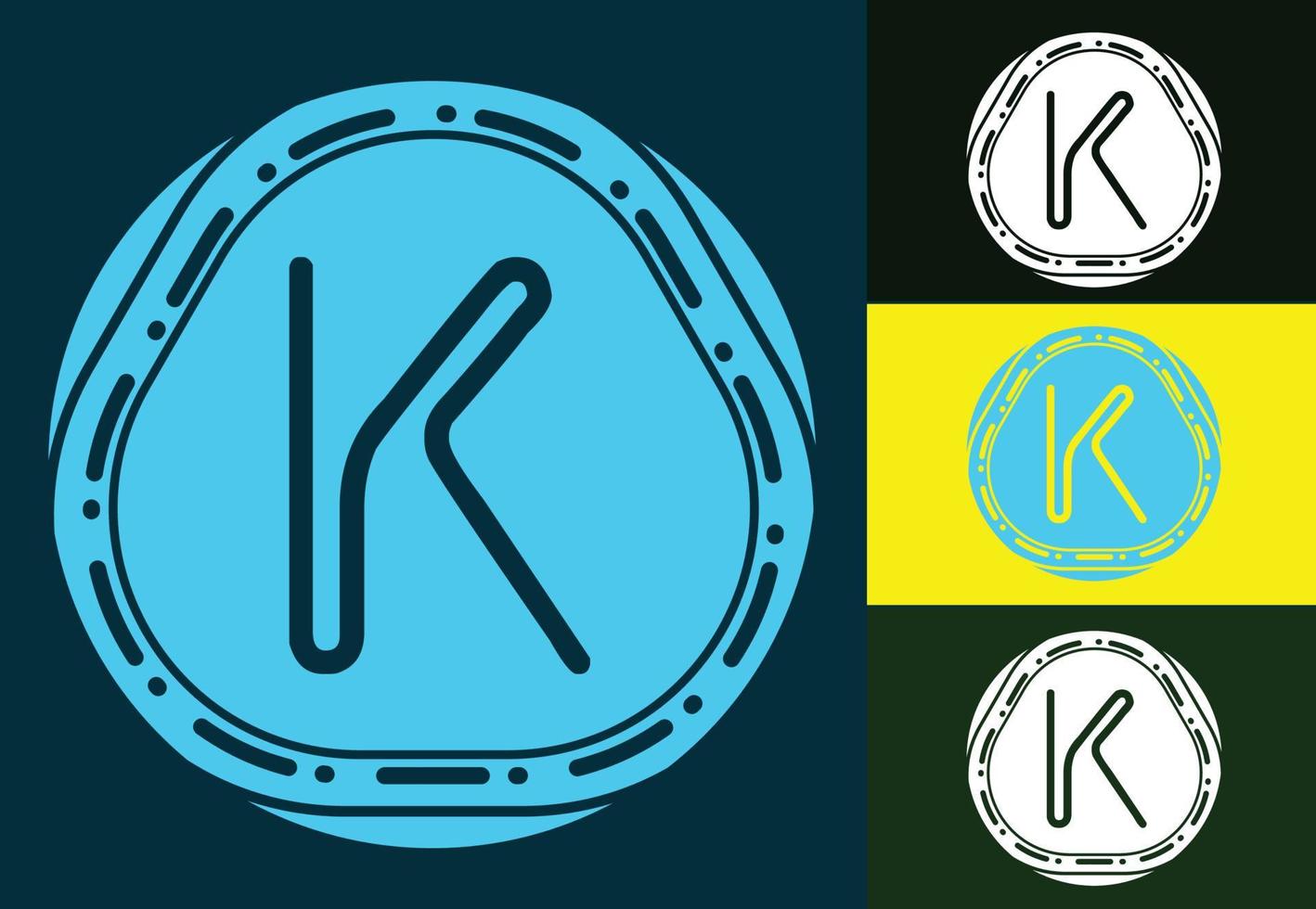 k letter logo en pictogram ontwerpsjabloon vector