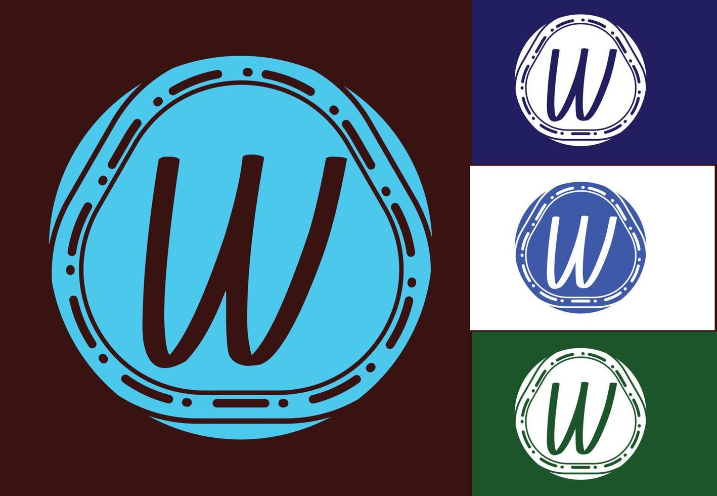 w brief logo en pictogram ontwerpsjabloon vector