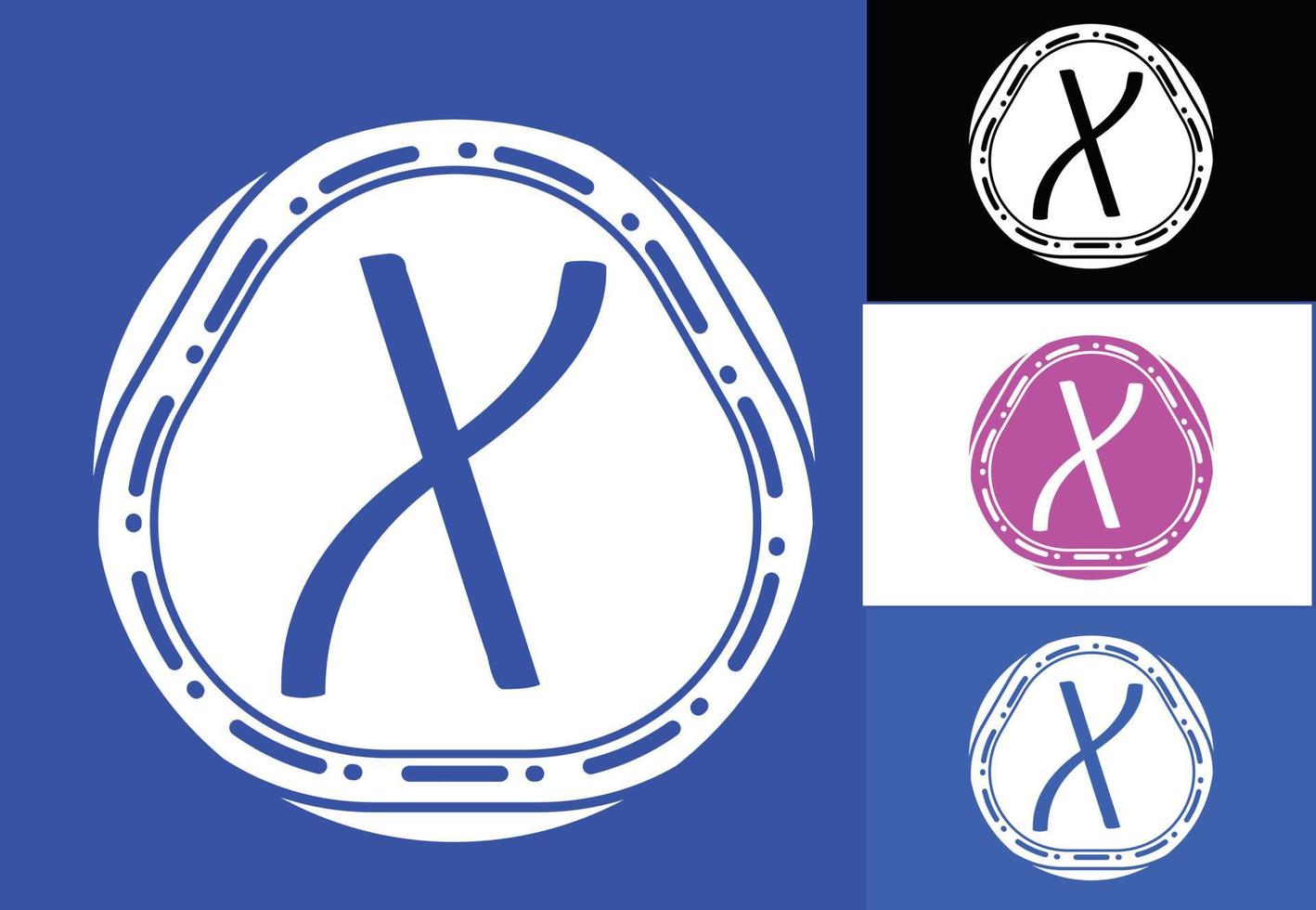 x letter logo en pictogram ontwerpsjabloon vector