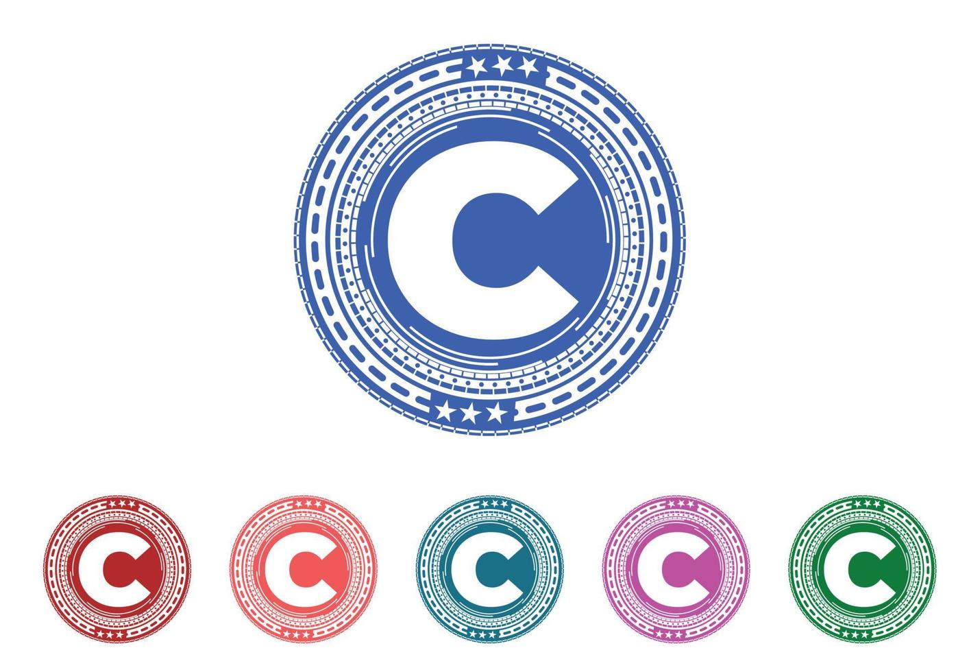 c letter nieuw logo en pictogramontwerp vector