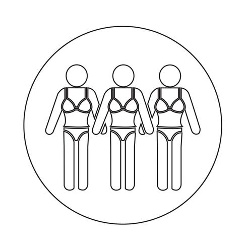 Zwempak mensen pictogram vector