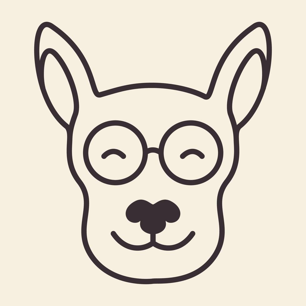 dierenkop cartoon schattig lijnen lama logo ontwerp vector pictogram symbool grafische afbeelding