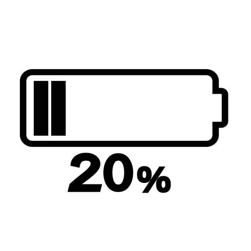 Teken van batterijpictogram vector