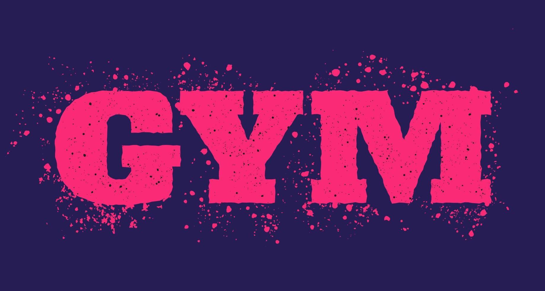 vector embleem voor fitnessclub in grunge-stijl.