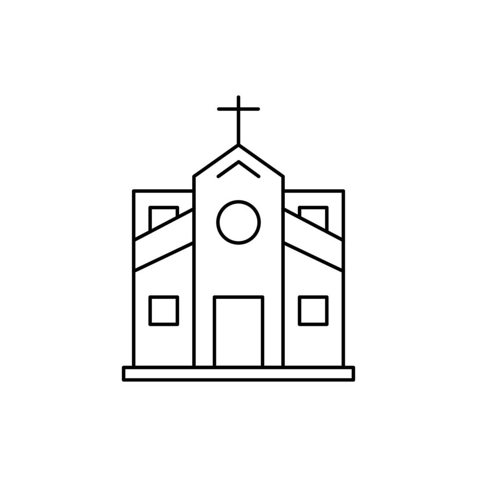 christelijk gebed kerk icoon vector