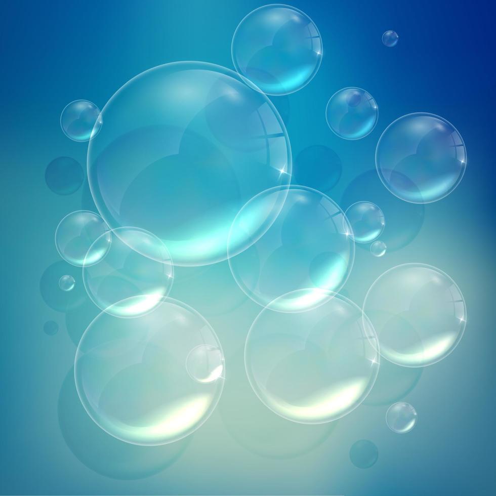 bubbels achtergrond in het water vector