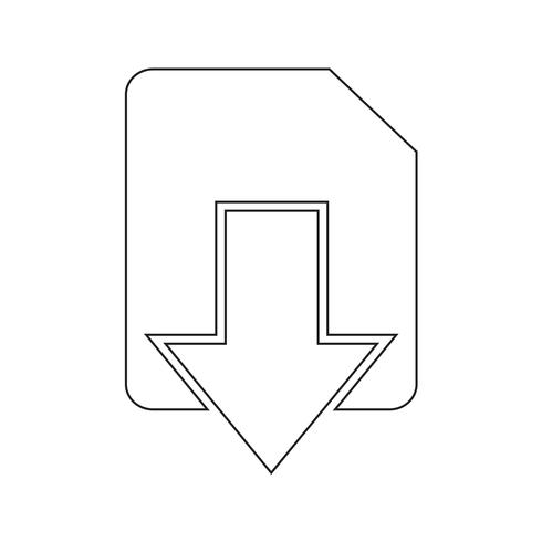 Teken van downloadpictogram vector