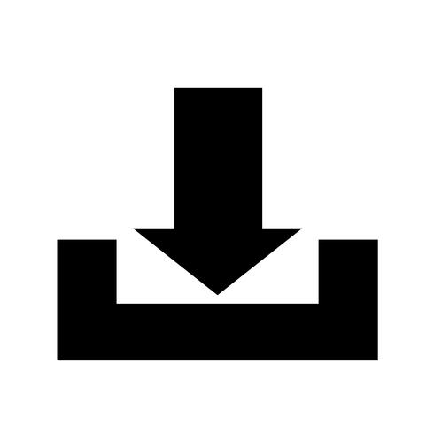 Teken van downloadpictogram vector