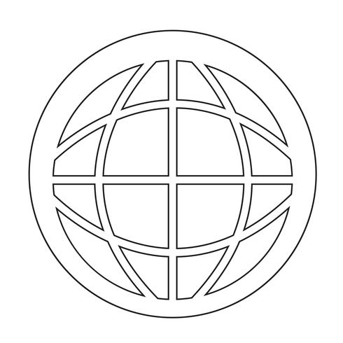 Teken van het pictogram van de wereld vector