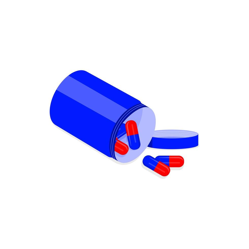 capsule fles illustratie vector