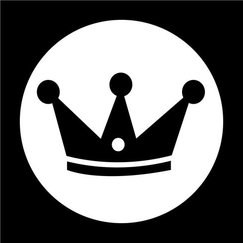 Teken van Crown pictogram vector