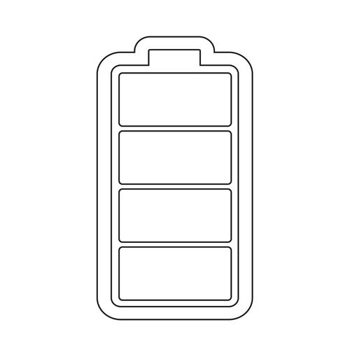 Teken van batterijpictogram vector