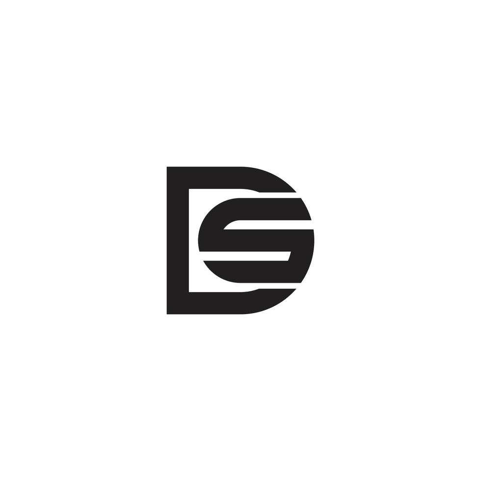 abstracte monogram brief ds logo ontwerp vector sjablonen