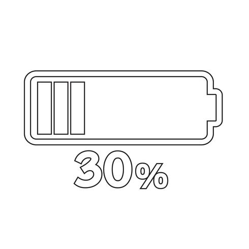 Teken van batterijpictogram vector