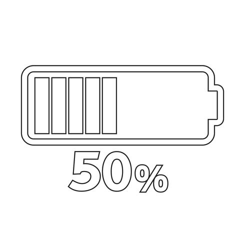 Teken van batterijpictogram vector