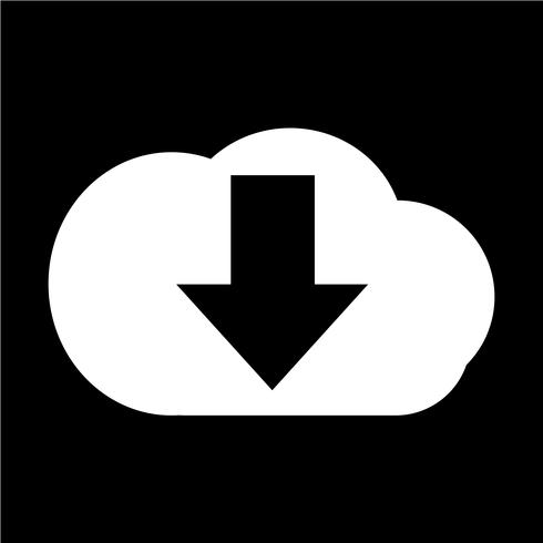 Teken van downloadpictogram vector