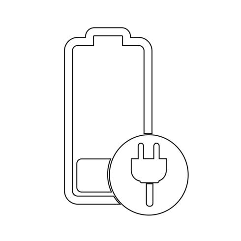 Teken van batterijpictogram vector