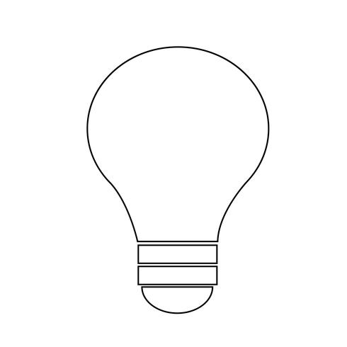 Teken van het pictogram van de lamp vector