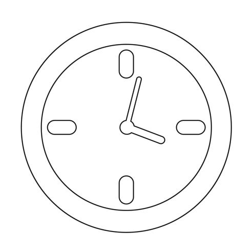 Teken van de tijd pictogram vector