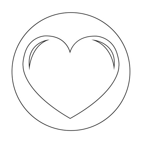 Teken van hart pictogram vector