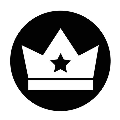 Teken van Crown pictogram vector