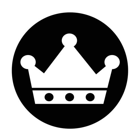 Teken van Crown pictogram vector