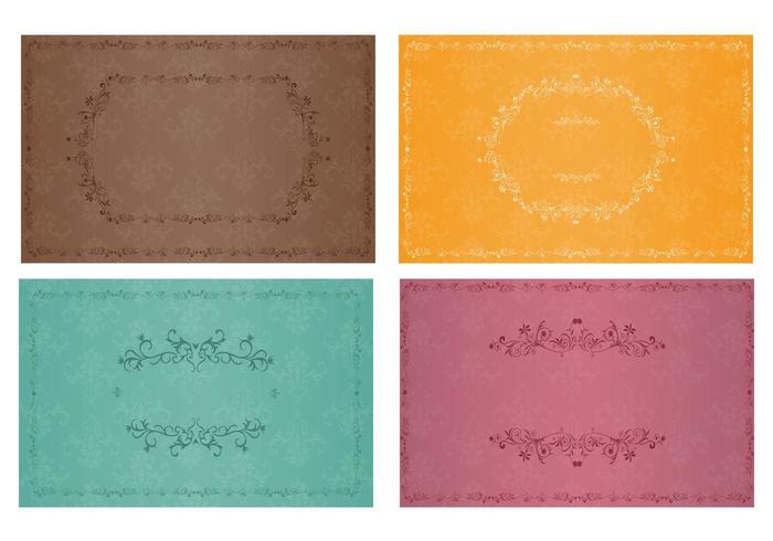 Vintage wallpaper vector pack