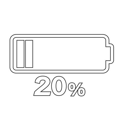 Teken van batterijpictogram vector