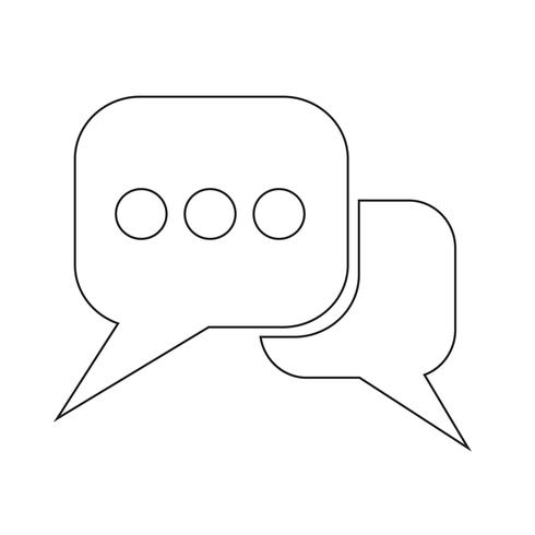 Toespraak bubble pictogram vector