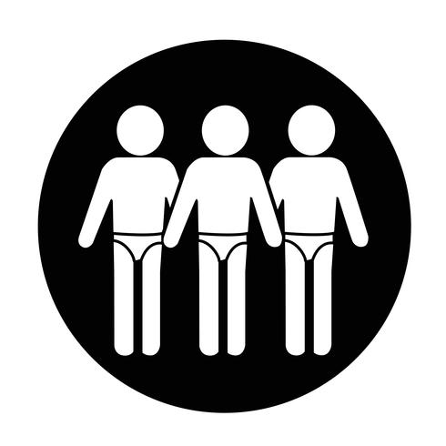 Zwempak mensen pictogram vector