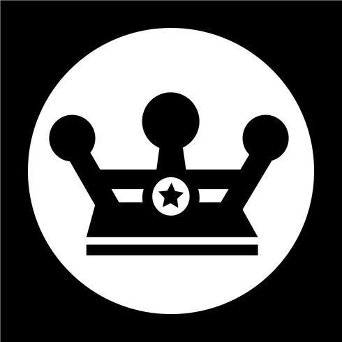 Teken van Crown pictogram vector